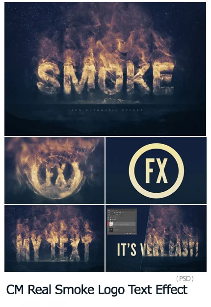 CreativeMarket Real Smoke Logo Text Effect