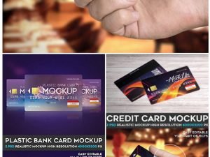 Credit Card 4 PSD Mockups Collection