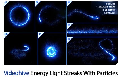 Energy Light Streaks With Particles