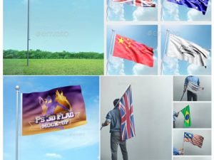 GraphicRiver 3D Flag Mock-up Bundle