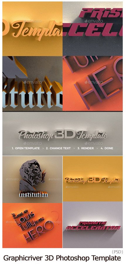 Graphicriver 3D Photoshop Template