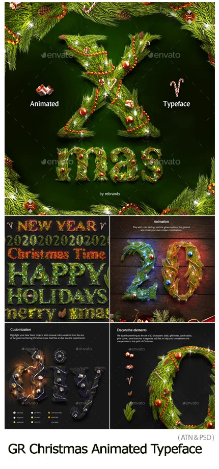 Graphicriver Christmas Animated Typeface