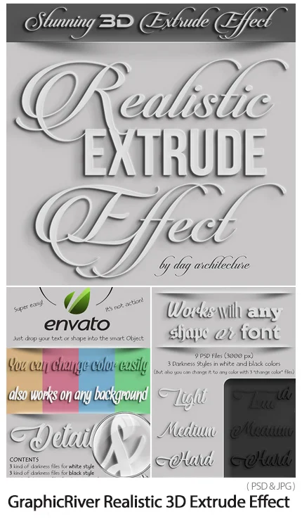 GraphicRiver Realistic 3D Extrude Effect