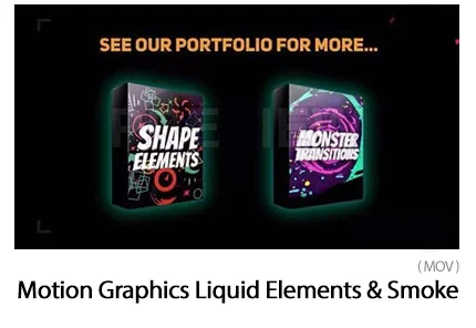 Motion Graphics Liquid Elements And Smoke
