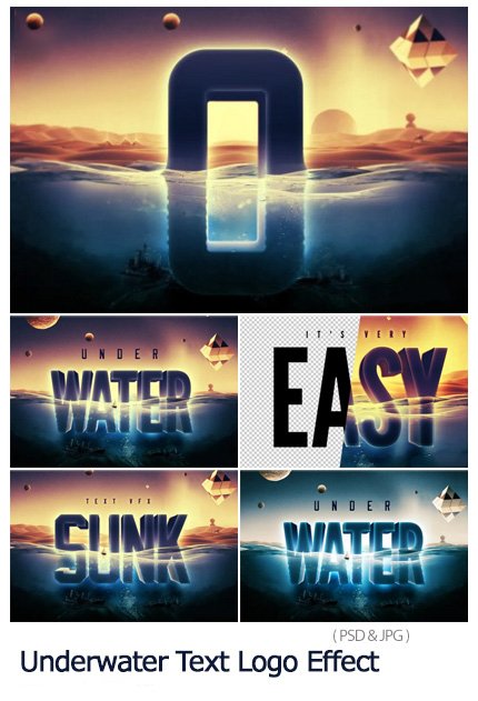 Underwater Text Logo Effect