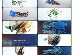 Cards Corporate And Glitch Transforming Logo