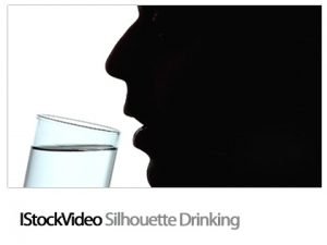 IStockVideo Silhouette Drinking