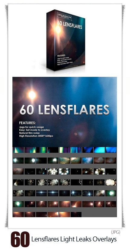 CM 60 Lensflares Light Leaks Overlays