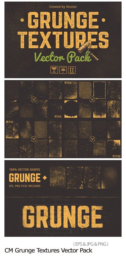 CM Grunge Textures Vector Pack