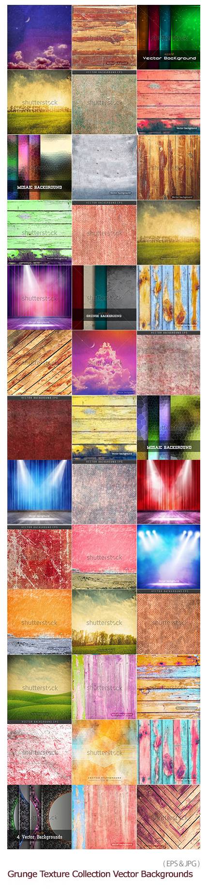 Grunge Texture Collection Vector Backgrounds