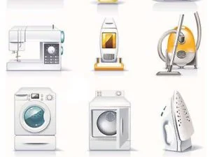 Household Appliances 3D Web Vector Icons Collection