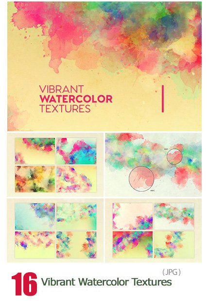 Vibrant Watercolor Textures