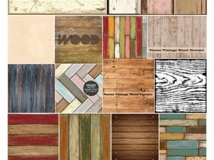 wood textures in vector set from stock