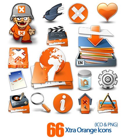 Xtra Orange Icons