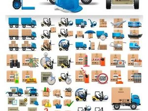 Amazing ShutterStock Shipment Icons