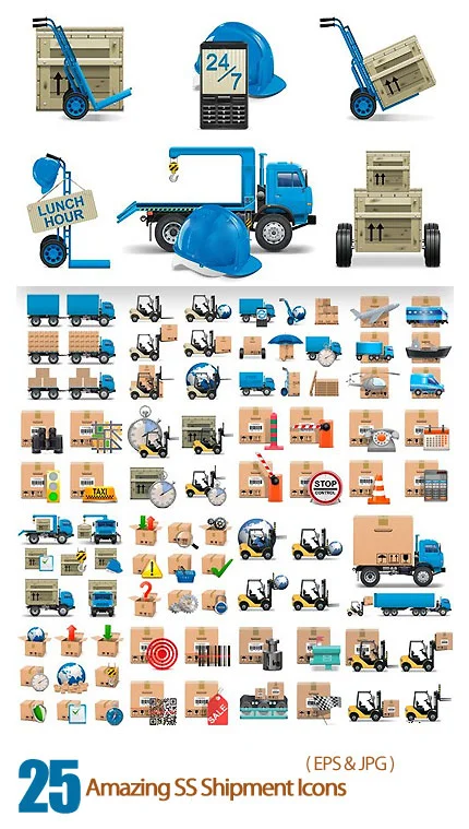 Amazing ShutterStock Shipment Icons