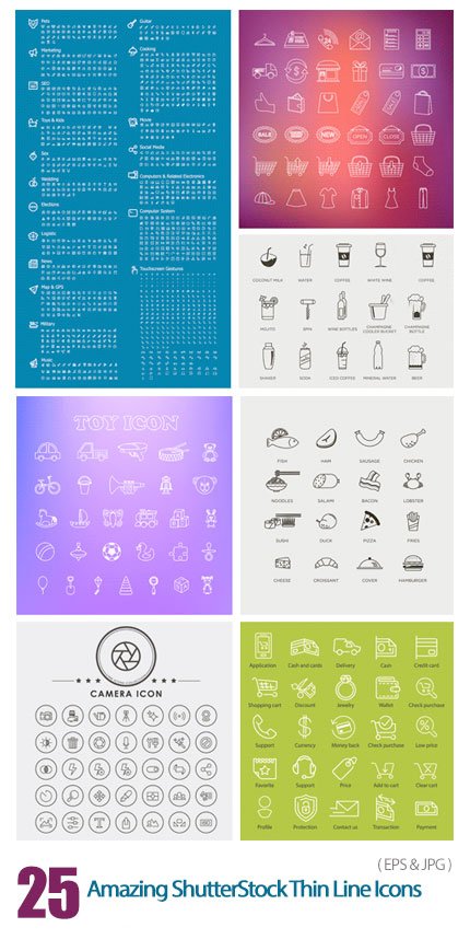 Amazing Shutterstock Thin Line Icons 2