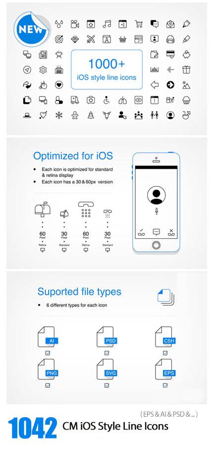 CM 1042 iOS Style Line Icons