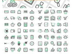 cm 158 shopping and e-commerce line icons