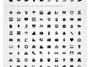 CM 370 Summer And Travel Glyph Icons