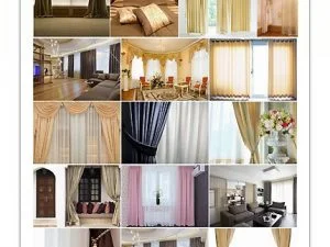 Home Interior And Windows With Curtains Stock Images