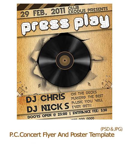 Party Club Concert Flyer And Poster Template