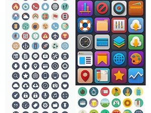 Round Flat Icon Collection