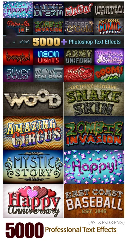 5000 Professional Text Effects