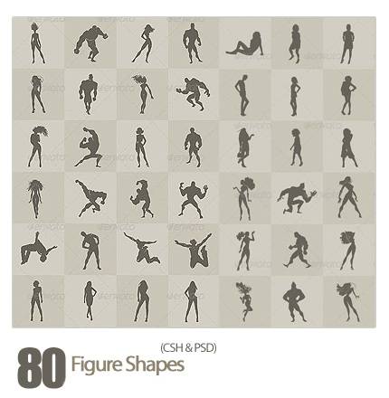 80 Figure Photoshop Shapes