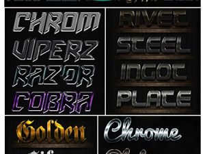 CM Metal And Chrome Layer Styles Bundle