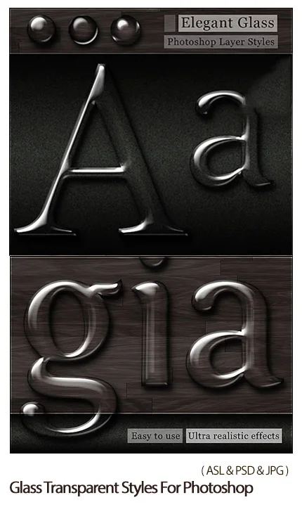 Glass Transparent Styles For Photoshop