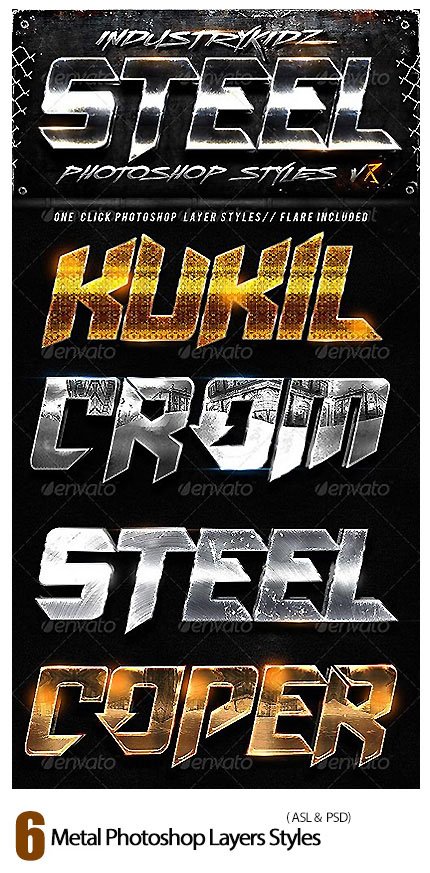 Metal Photoshop Layers Styles