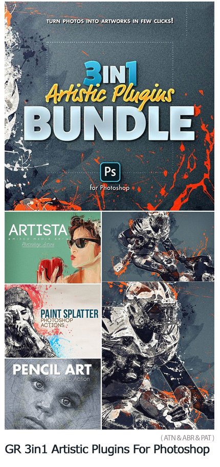 3in1 Artistic Plugins Bundle For Photoshop