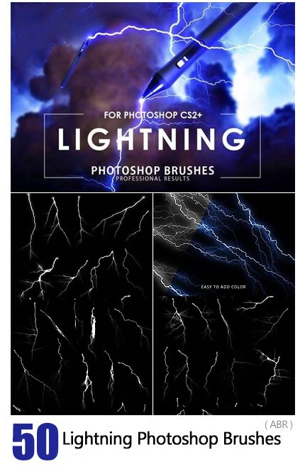 50 Lightning Photoshop Brushes