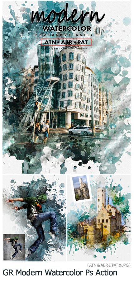 Modern Watercolor Photoshop Action