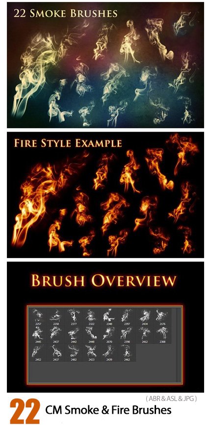 CM 22 Smoke And Fire Brushes