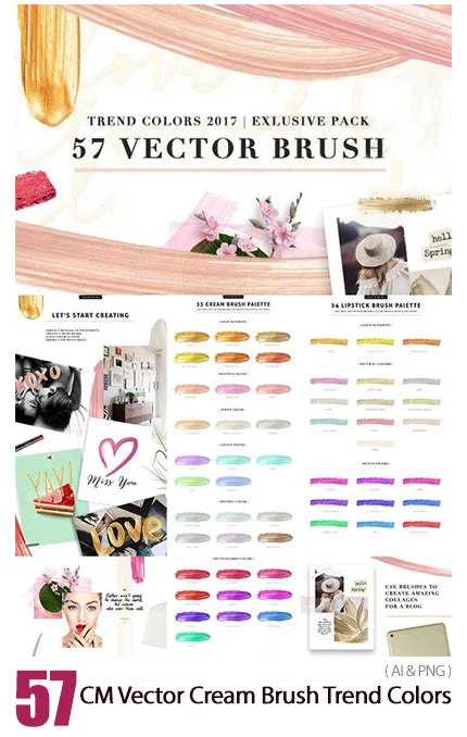 CM 57 Vector Brush Brush Trend Colors