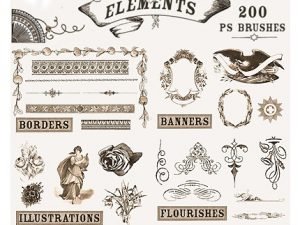 CM Antique Graphic Elements Brushes