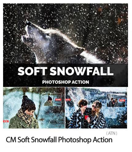 CreativeMarket Soft Snowfall Photoshop Action