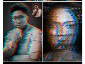 Glitched Photoshop Action