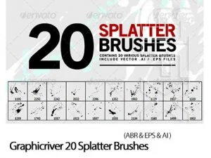 Graphicriver 20 Splatter Brushes