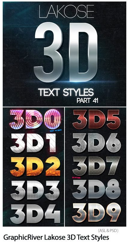Lakose 3D Text Styles