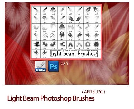 Light Beam Photoshop Brushes