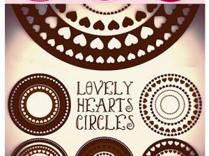 Lovely Hearts Circles Frames Photoshop Brushes