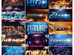 Movie Titles Psd Template Bundle