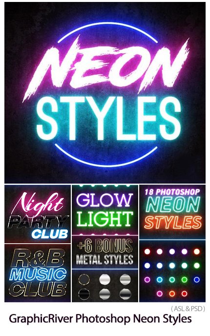 photoshop neon styles