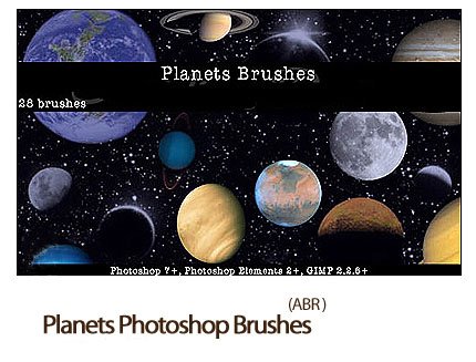 planets photoshop brushes