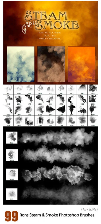Rons Steam And Smoke Photoshop Brushes