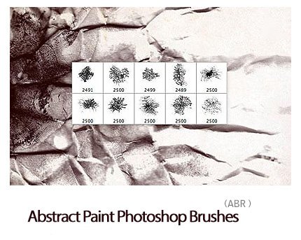WeGraphics Wrinkled Ink Stains Photoshop Brush Set