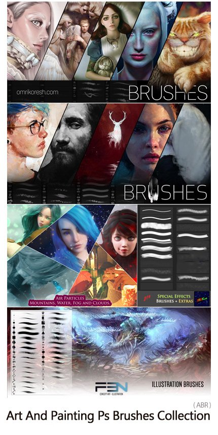 Art And Painting Photoshop Brushes Collection